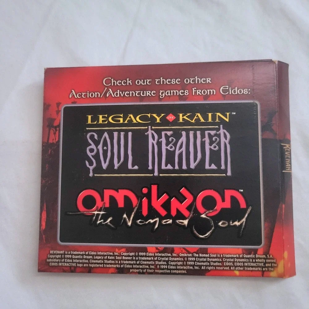 Revenant PC Game 1999 Eidos Interactive 3-Disc Set Demos Soul Reaver Omikron